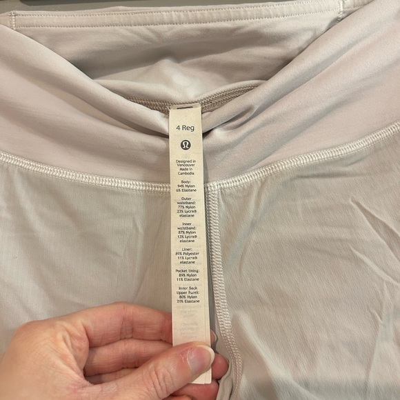 lululemon athletica White Athletic Running Shorts - Picture 4 of 4